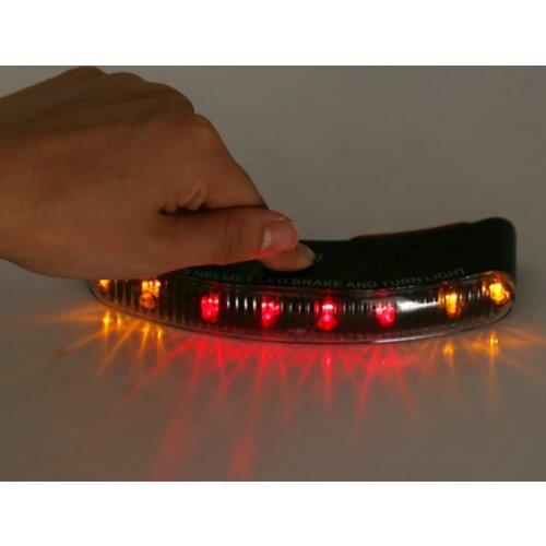 Motorcycle Wireless Helmet 12V 8 LED Turn Signal Stop Brake Warning Light