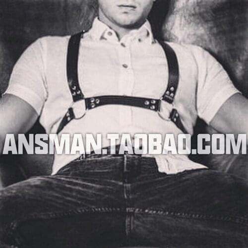 Nightclub DJ male gogo costumes, elastic bandages, one-piece suspenders, chest straps, stage sports sexy