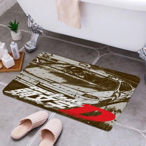 INITIAL D Carpet Areas Rug Non-slip Floor Mat Rug 3D Printing Living Room Bedroom Door Mat Home Decoration