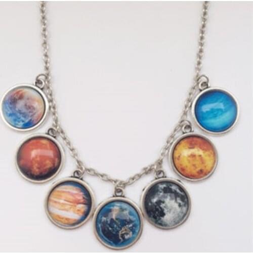 Solar system necklace, planet necklace,universe necklace,galaxy necklace jewelry