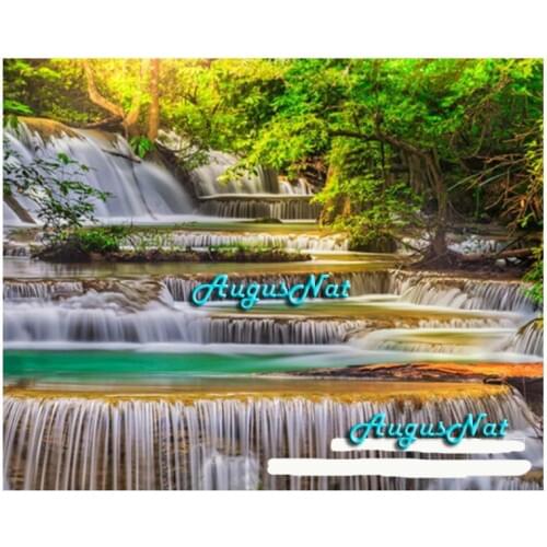 Scenery diamond painting full square waterfall diamond dots sight view wall decals landscape wall art painting with diamond gift