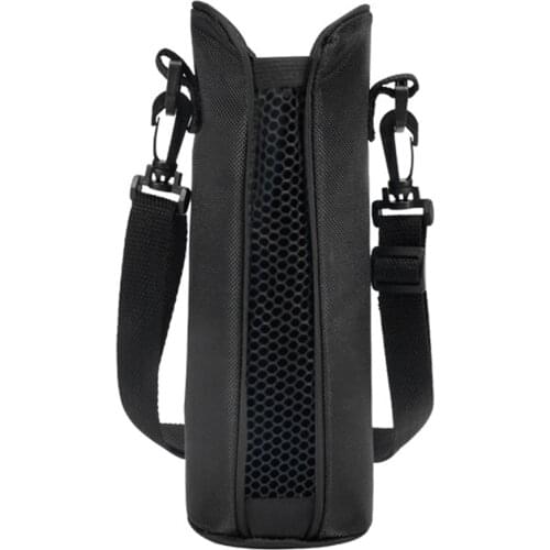 Portable Water Bottle Carrier Outdoor Insulated Water Bottle Holder Bag with Detachable Shoulder Strap Outdoor Travel Hiking