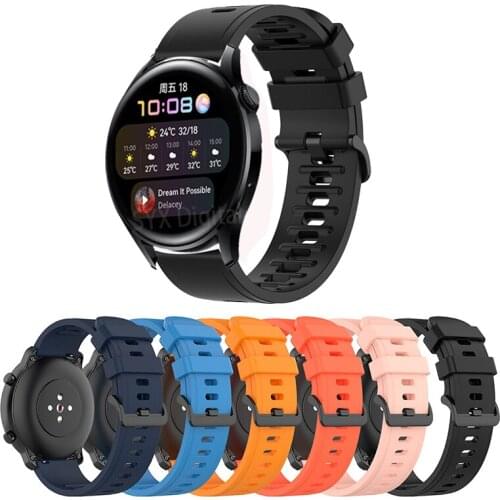 Sport Silicone Strap For Huami Amazfit GTR 47mm/GTR 2 2E/Stratos 3 2 2S 22mm Wrist Bracelet For Huawei Watch 3/3 Pro Watchband