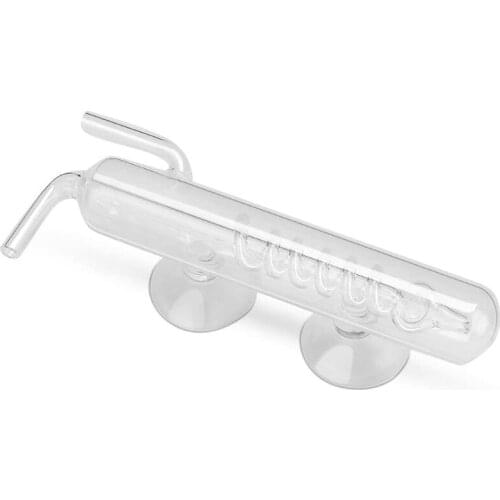 Glass CO2 Diffuser Aquarium Tank Bubble Counter Spiral-Shape with Suction Cups