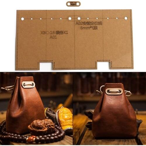 1Set DIY Kraft Paper Template New Fashion Cute Play Bag Leather Craft Pattern DIY Stencil Sewing Pattern 4cm*16cm