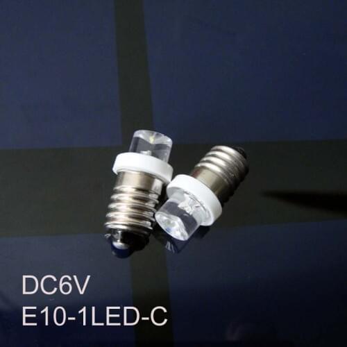 High quality E10 6.3V led lamp,E10 led Indicator light 6v ,car led E10 bulb,E10 led pilot lamps 6.3Vdc free shipping 20pcs/lot