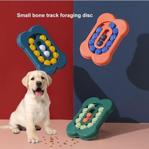 1pcs Pet Dog Feeding Slow Food Bowl Bone Track Foraging Tray Dispensing Mat Feed Plate Silicone Dog Lick Pad Training Plate