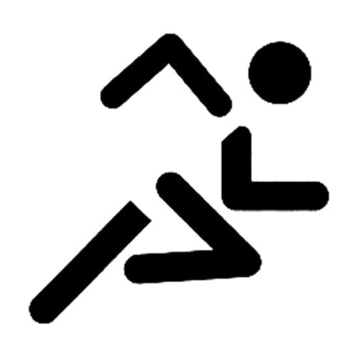 10.8*10.4CM Interesting Running Triathlon Runner Silhouette Car Sticker