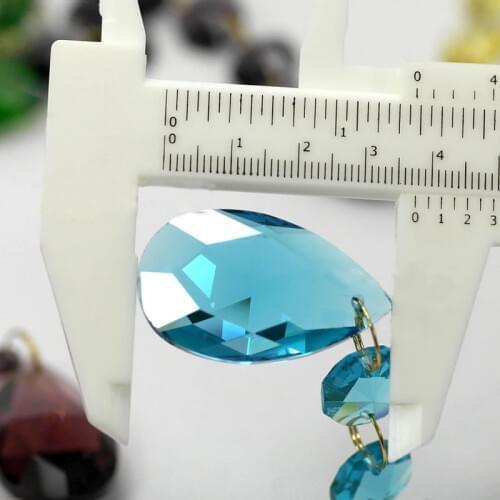Top quality 10PCS/lot Sparkle Aqua Faceted Glass Crystal Chandelier Pendant Prisms Lighting Parts Suncatcher Wedding Decor