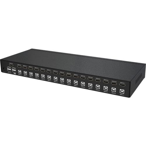 16 Port HDMI Auto USB 2.0 KVM Switch Keyboard Mouse Switcher full HD 1080P IR Remote control, Metal, include cables MT-2116HL