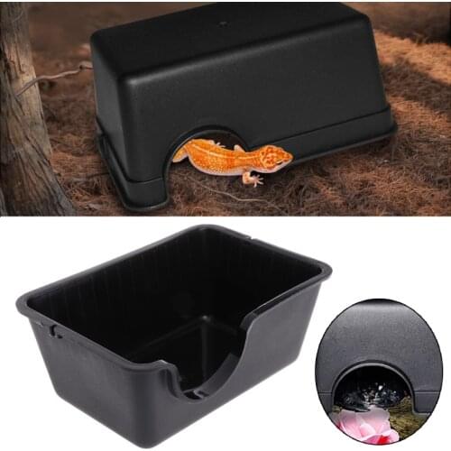 2 In1 Spider Snake Reptile Hiding Box Case Reptile House Water Food Feeder for Turtle Beetle Snake