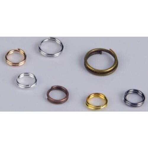 200pcs 5/6/8/10/12/14mm 6 Colors Jump Rings Double Loops Split Rings Connectors For DIY Jewelry Making Finding