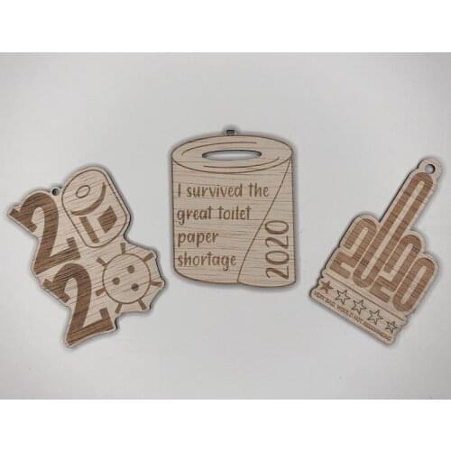 2020 Ornaments Wood Ornaments Toilet Paper Christmas Ttree Decro Chritsmas gift