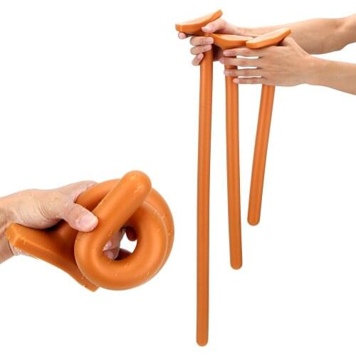 40/50/60/70CM Anal ToysProstata Massage Large Dildo Butt Plug Liquid Silicone Super Soft Super Long Anal Plug Masturbation