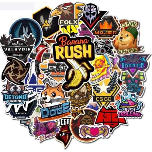 50pcs Cs Go Sticker Pack Gifts Anime Stickers For Kids Children Guitar Skateboard Motorcycle Stickers Laptop Set Cartoon