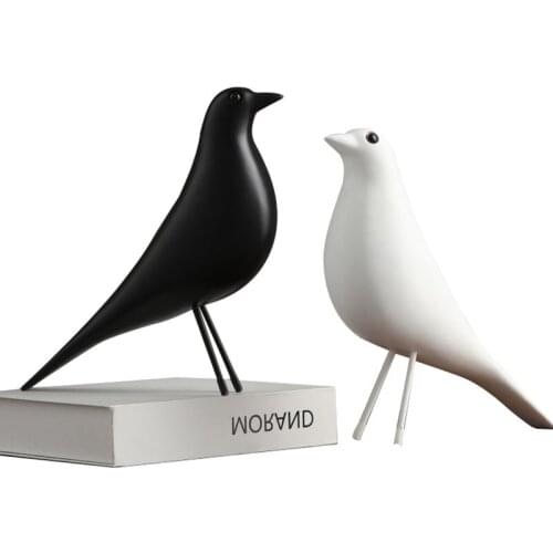 29CM BIRD ABSTRACT FIGURINE ORNAMENTS RESIN PIGEONS STATUES CREATIVE ANIMAL SCULPTURE ORNAMENTS MODERN HOME DECOR L3163