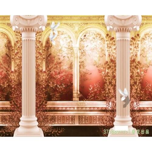Beibehang Modern home decoration romantic European Roman column 3d living room bedroom TV wall wallpaper papel de parede