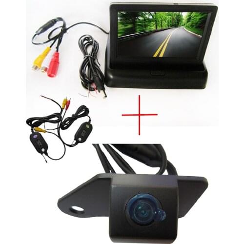 Free Shipping!!Wireless CCD Car Rear View Camera for Mitsubishi ASX RVR/Outlander Sport,with 4.3 Inch foldable LCD TFT Monitor