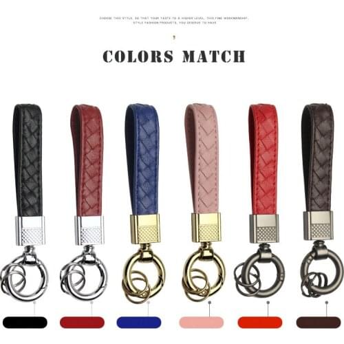 CDCOTN Car Keychain Creative Leather Car Key Rings Car Key Holder Mens Waist Hanging Auto Accessories Gift Auto Key Rings