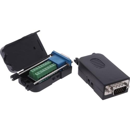 D-SUB DB15 VGA Female / Male 3 Rows 15 Pin Plug Breakout Terminals Connectors
