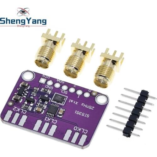 DC 3V-5V CJMCU-5351 Si5351A Si5351 I2C Clock Generator Breakout Board Module Signal Generator Clock 8KHz-160MHz For Arduino