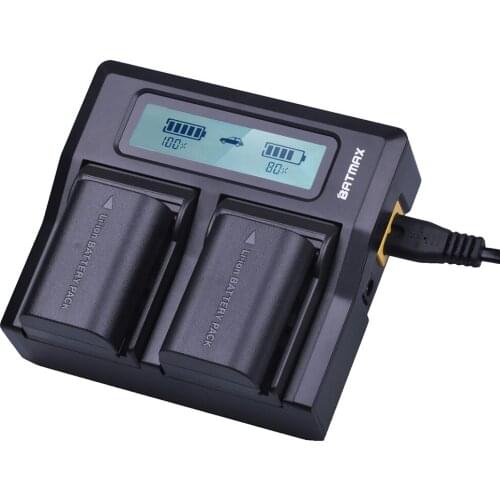 DuraPro 2X 2000mAh LP-E6 LP-E6N LP E6 Camera Li-ion Battery + LCD Quick Charger for Canon EOS 5DS R 5D Mark II 5D 6D 7D 80D