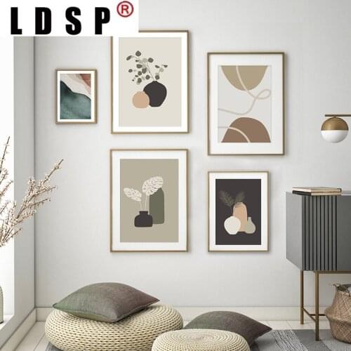 LDSP Modern Nature Color Plants Abstract Marble Wall Art Canvas Painting Poster Print Pictures Living Room Home Interior Decor