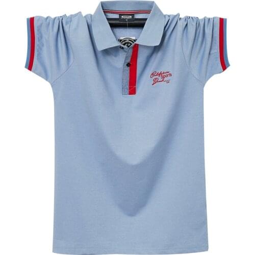 Summer fashion cotton polo shirt Mens business casual regular embroidered POLO shirt Large size 5XL 6XL 2021 summer new