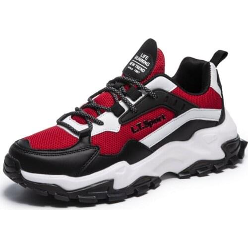 Men Running Shoes Big Size 46 Casual Sneakers Outdoor Sports Gym Training Shoe Height Increased Thick Sole Retro Old Dady Shoes