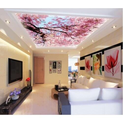 Wallpaper 3d ceiling Peach ceiling frescoes 3d customized wallpaper 3d ceiling murals wallpaper