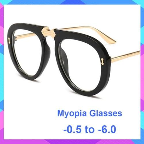 Classic Blue Light Blocking Myopia Glasses Men Women Luxury Designer Unisex Phone Computer Gaming Eyewear Minus Points -1.5 -2