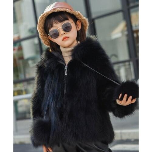 Girls real genuine natural raccoon fur coat with hood child fashion fur jacket kids fashion warm winter custom adult size