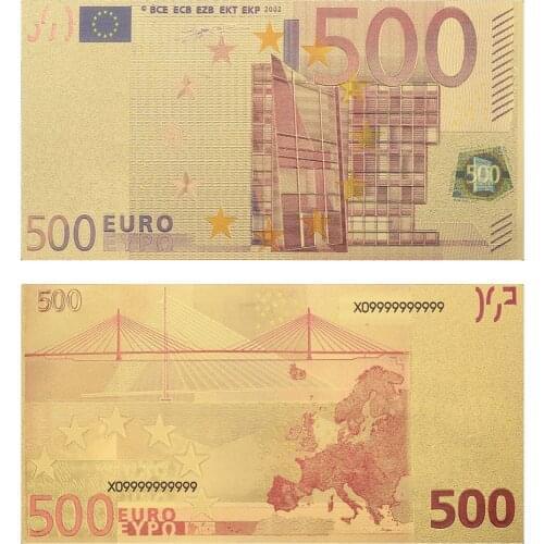 Various American Europe Full Set Colorful Banknote Gold Foil Fake Paper Money Plastic Card euro Collection Commemorative notes