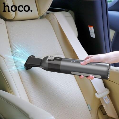 HOCO Portable Car Vacuum Cleaner Powerful Cyclone Suction Rechargeable Auto Handheld Vacuum Wireless Car Cleaning with LED Light