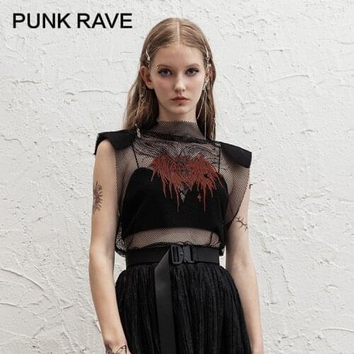 PUNK RAVE Womens Summer T-shirts