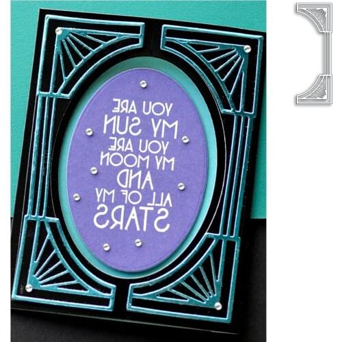 REEDED DECO CURVE BORDER Dies Metal Cutting Die Scrapbook Embossed Paper Card Album Craft Template Cut Stencils 2021 New Arrive