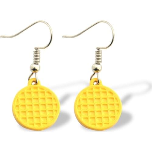 Stranger things Eggo Earrings Eleven Waffle Earrings American thriller TV series sliver Earrings for women party