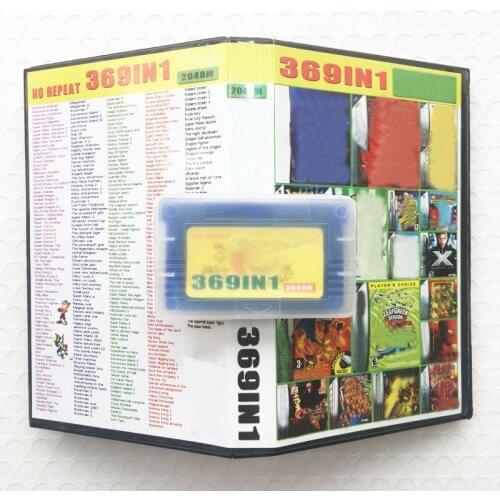 Super Drop Shipping 369 in 1for 32 Bit Game Console English Language Video Game Compilation Cartridge Card US/EU General Version