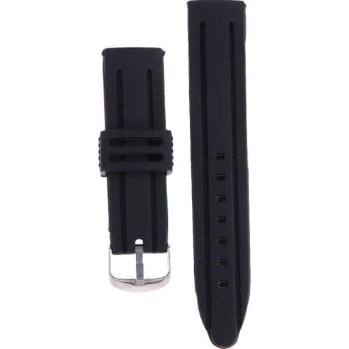 Universal 20mm 22mm 24mm Width Silicone Watch Band Replacement, Choose Size