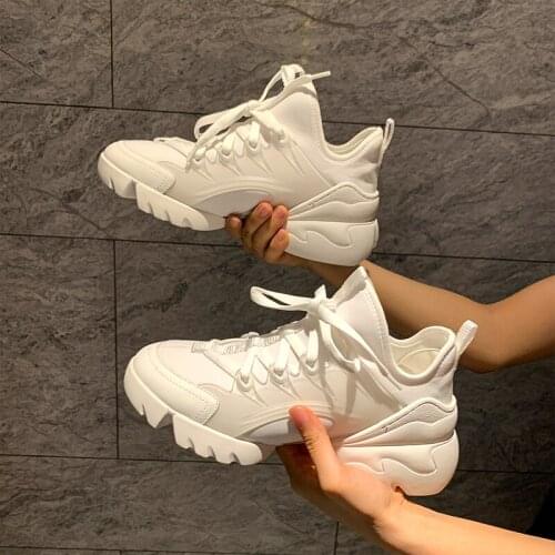 2021 spring new net red super fire casual shoes womens tide show feet small thick bottom all-match sports casual shoes