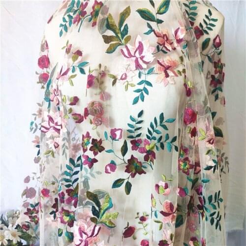 130*100cm leaf lady cheongsam Dress Applique DIY Headdress scarf veil Embroidered Lace Fabric Patch curtain tabel coverfree ship