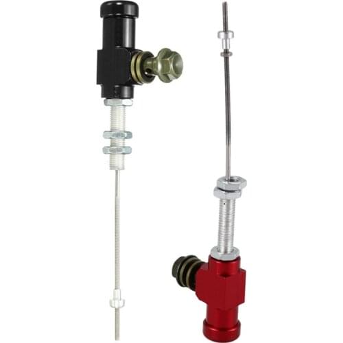 2Pcs Motorcycle Hydraulic Clutch Master Cylinder Rod Brake Pump M10X1.25Mm Aluminum - Black & Red