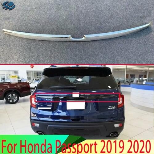 For Honda Passport 2019 2020 Car Accessories ABS Chrome Rear Boot Door Trunk Lid Cover Trim Tailgate Garnish