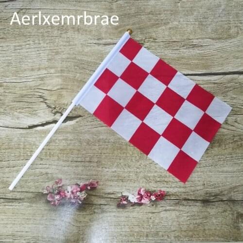 Free shipping 100Pcs 14*21Cm A plastic Stick F1 racing flag checkered flag F1 Racing Hand Waving Flag