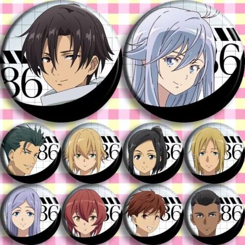Anime 86-EightySix Vladlena Milize Shinel Nozen Kurena Kukumila Badge Brooch Pin Cartoon Souvenir Bag Collection Pendant Buttons