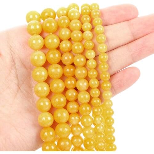 Natural Stone Beads Optimized Beeswax Charm Round Loose Beads for Jewelry Making Needlework Bracelet DIY 4-12 MM