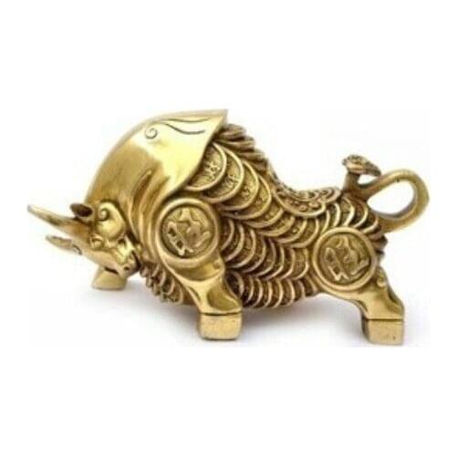 Metal Crafts Vaughan opening brass ornaments home decor feng shui brass cow FREE SHIPPING