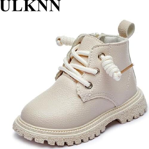 Children Martin Boots Girls Fall 2021 New Black Boots Infant White Single Shoes Boy Short Boots Boots Big Kids Shoes