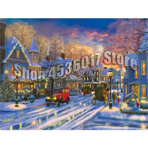 Diamond Embroidery DIY Diamond Painting Christmas Winter Cabins,Cottages,Houses Cross Stitch Rhinestone Mosaic Home Decor Crafts