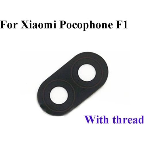 For Pocophone F1 F 1 Poco phone F1 F 1 Rear Back Camera Glass Lens Cover Replacement With Sticker Glue For Xiaomi Pocophone F1